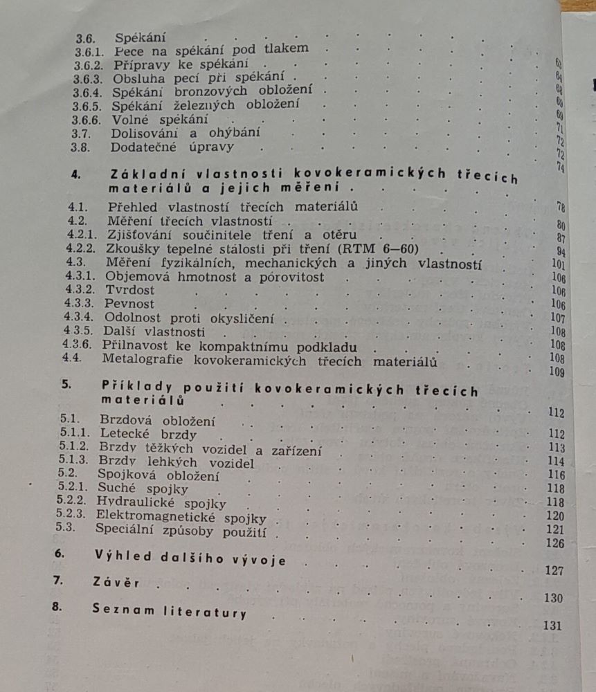 Kovokeramické třecí materiály