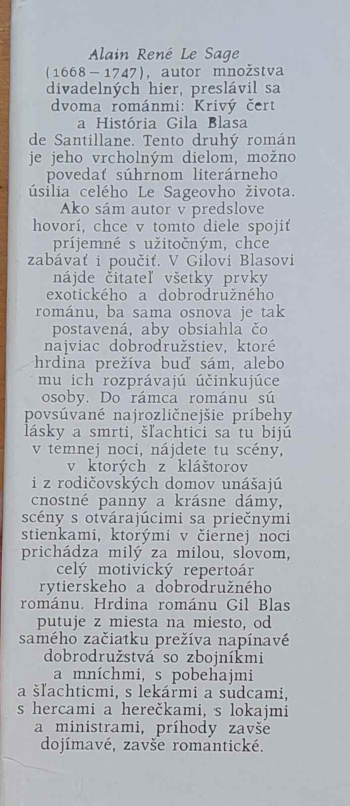 Gil Blas / História Gila Blasa de Santillane / Svetoví klasici
