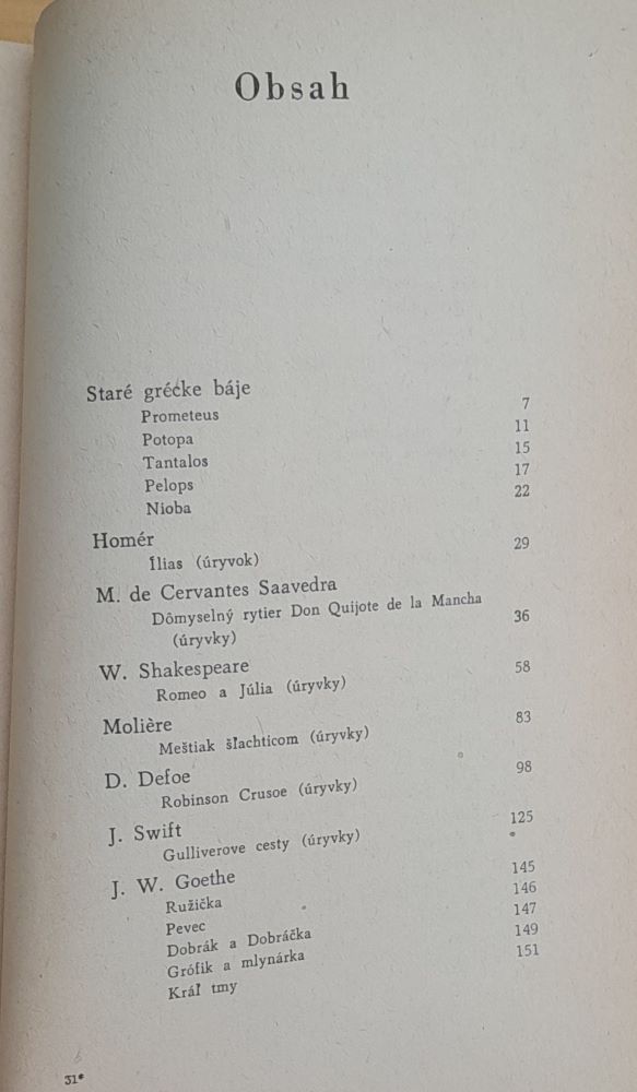 Čítanie zo svetovej literatúry / Školská knižnica