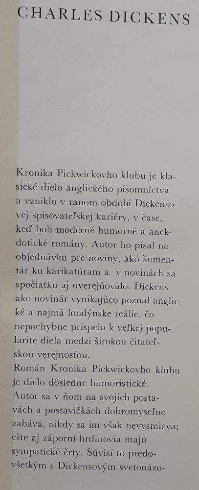 Kronika Pickwickovho klubu 1. 2. / Edícia Výber
