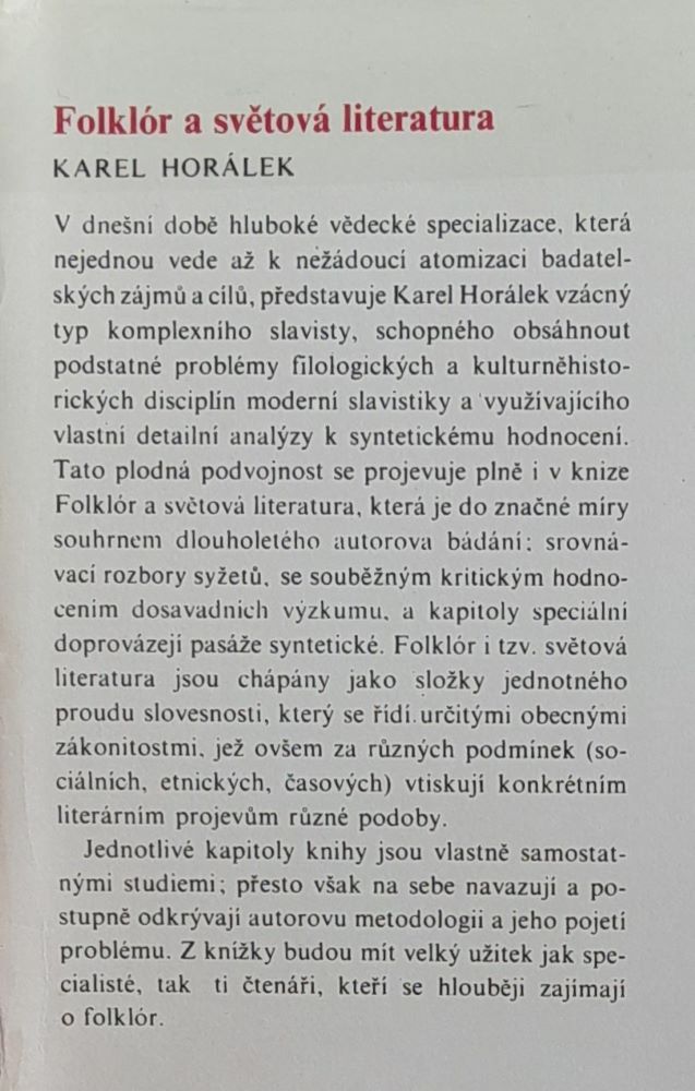 Folklór a světová literatura