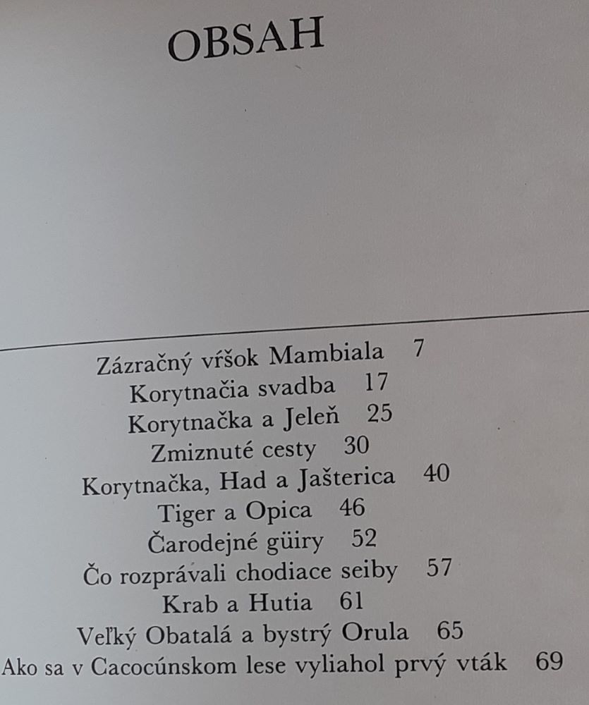 Zázračný vŕšok Mambiala / Kubánske rozprávky a povesti / Vyšlo k Medzinárodnému roku dieťaťa 1979