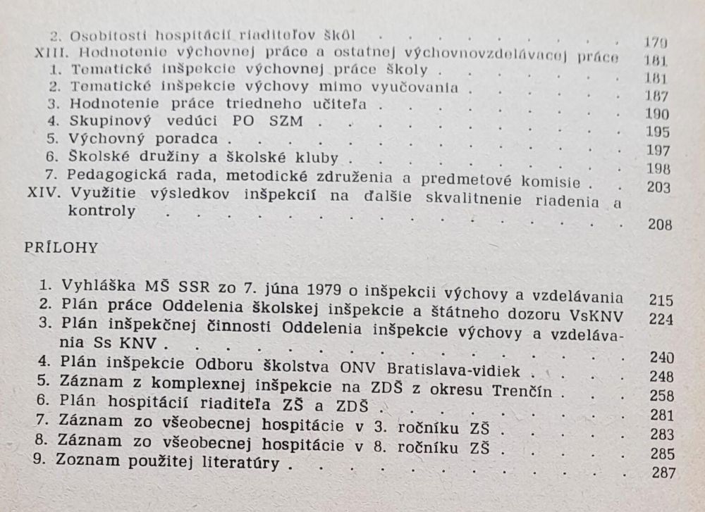 K metódam školskej inšpekcie a vnútroškolského dozoru