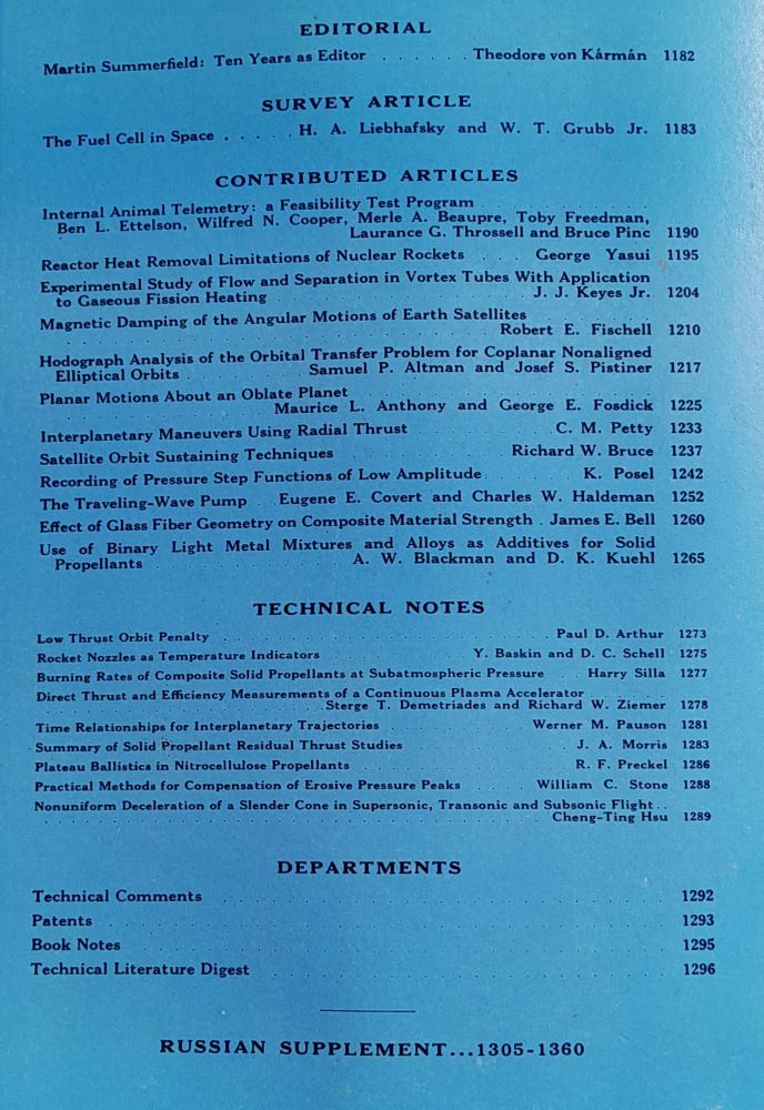 ARS Journal a Publication of the American Rocket Society