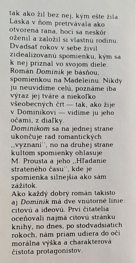 Dominik / Svetová tvorba