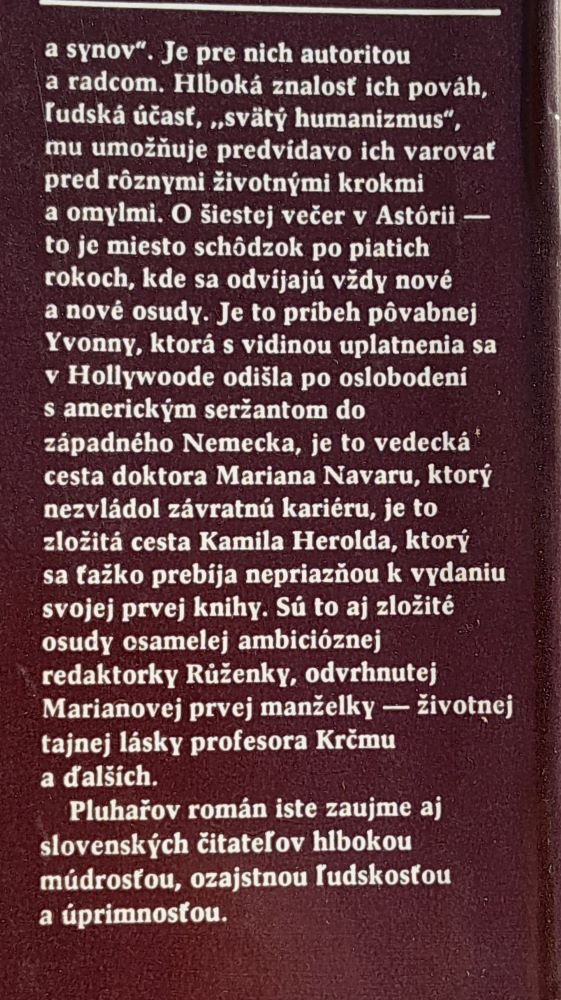 O šiestej večer v Astórii