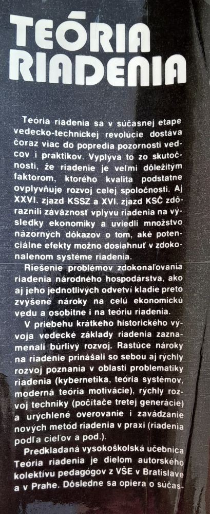 Teória riadenia / Edícia Ekonomickej literatúry