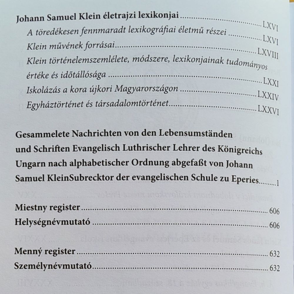 Sto kňažských biografií Johanna Samuela Kleina