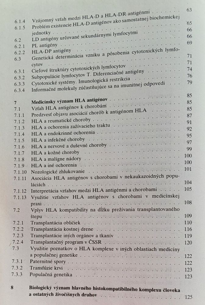 HLA komplex v biológii a medicíne