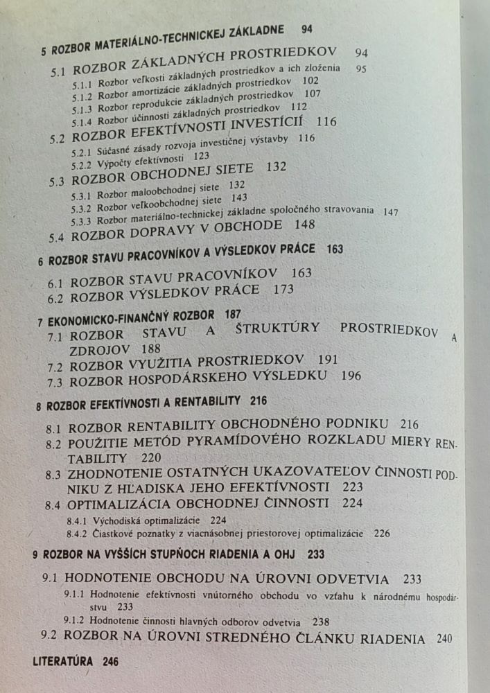 Rozbory hospodárskej činnosti obchodných podnikov
