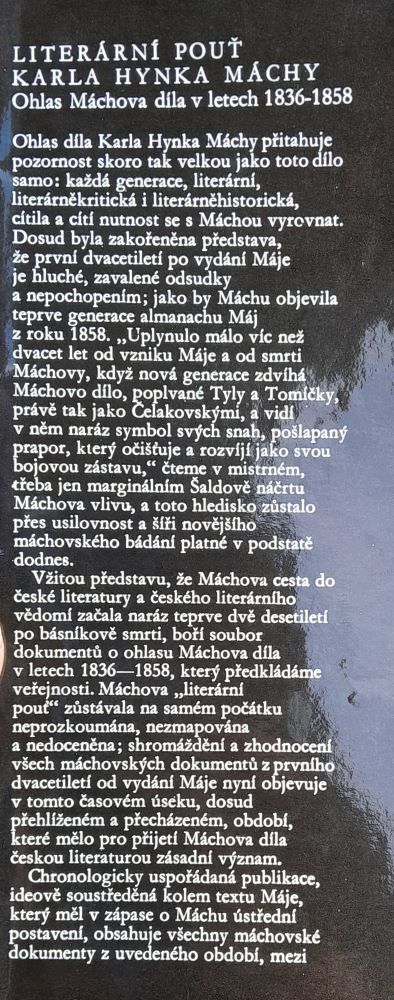 Literární pouť Karla Hynka Máchy / Paměti, korespondence, dokumenty