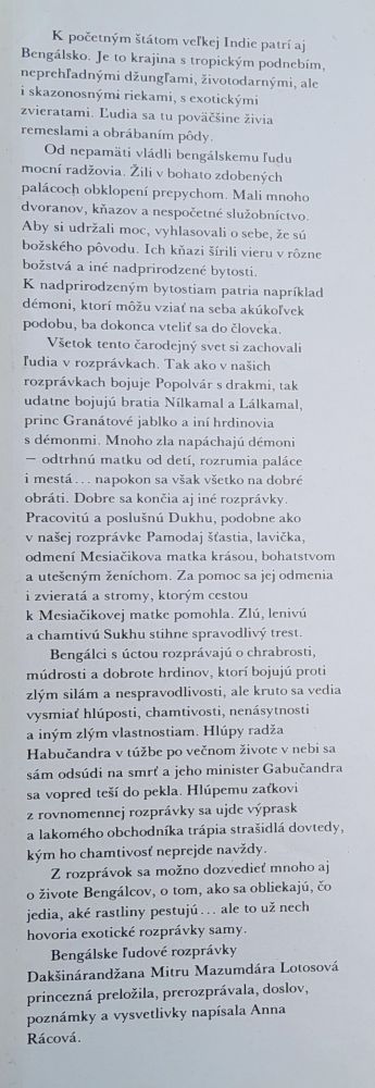 Lotosová princezná / Bengálske ľudové rozprávky / Z rozprávky do rozprávky