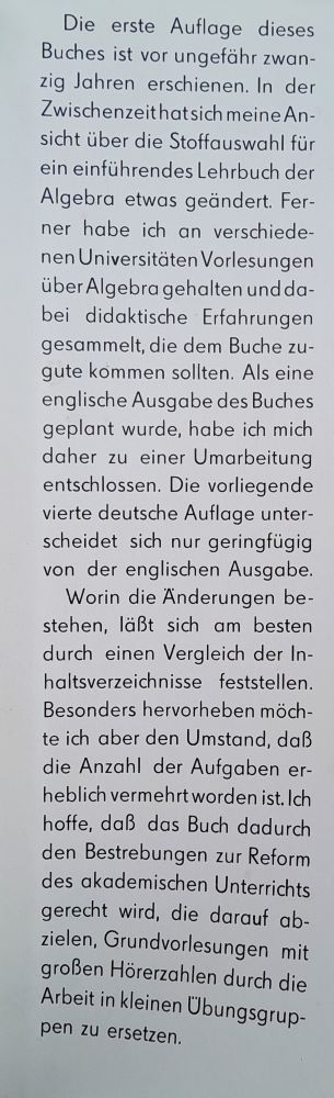 Einfuhrung in die Algebra / Úvod do algebry