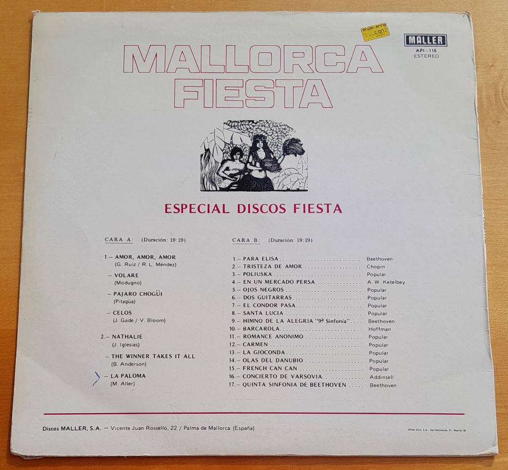 Mallorca fiesta, LP platňa - long play