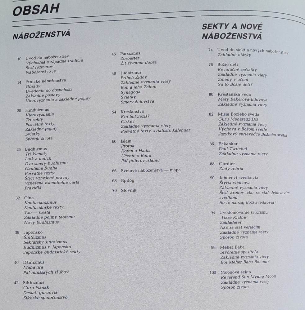 Viery a vyznania / Náboženstvá, sekty, paranormálne javy