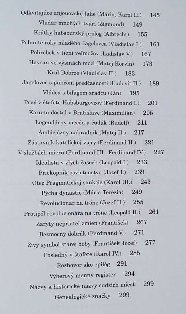 Kniha kráľov / Panovníci v dejinách Slovenska a slovákov