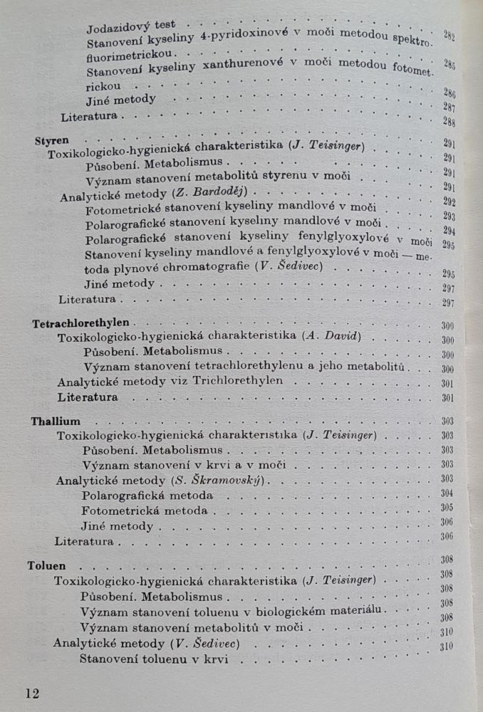 Exposiční testy v prúmyslové toxikologii