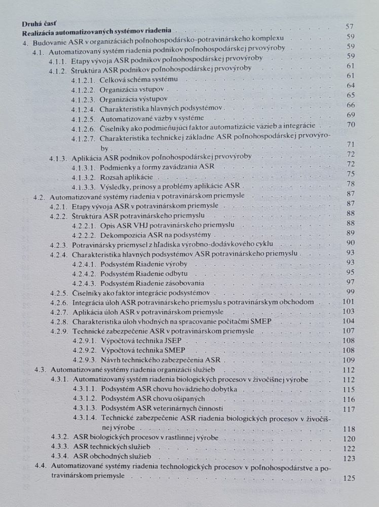 ASR v poľnohospodársko-potravinárskom komplexe / Projektovanie a realizácia