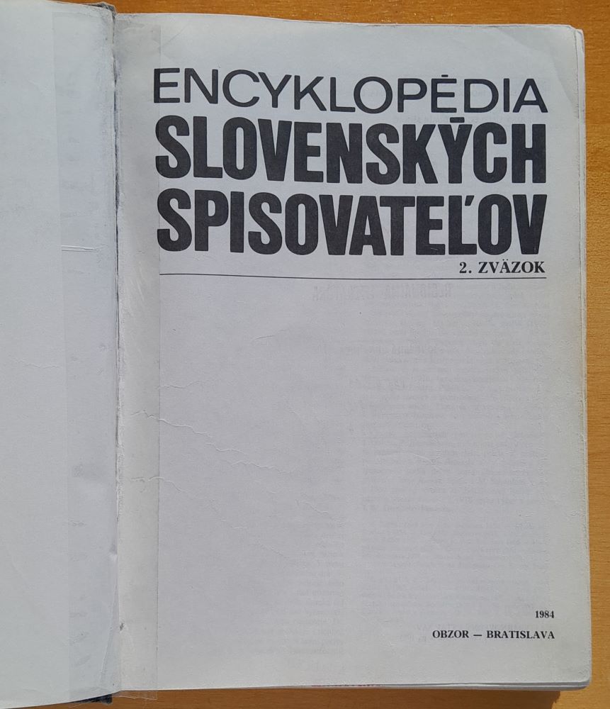 Encyklopédia slovenských spisovateľov 1. 2.