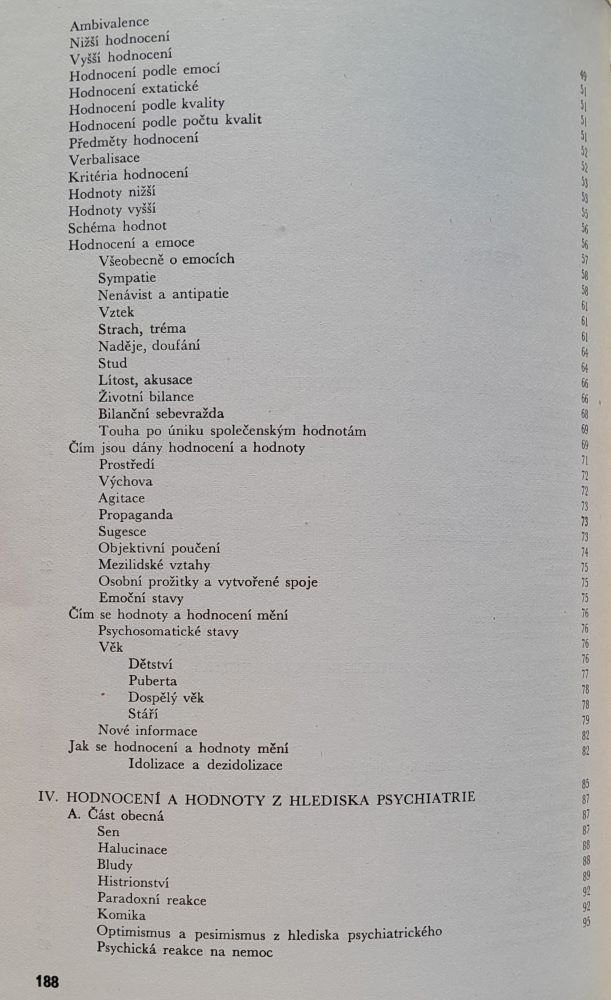 Hodnocení a jeho poruchy z hlediska psychiatrie / Lékařská edice ČSAV