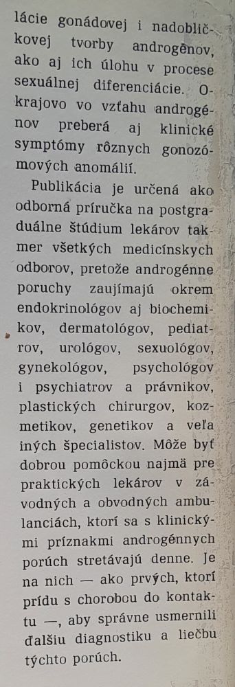 Hirzutizmus a androgény u človeka / Edícia pre postgraduálne štúdium lekárov