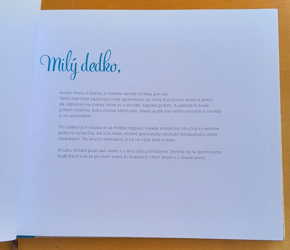 Dedko rozprávaj / Kniha na uchovanie spomienok