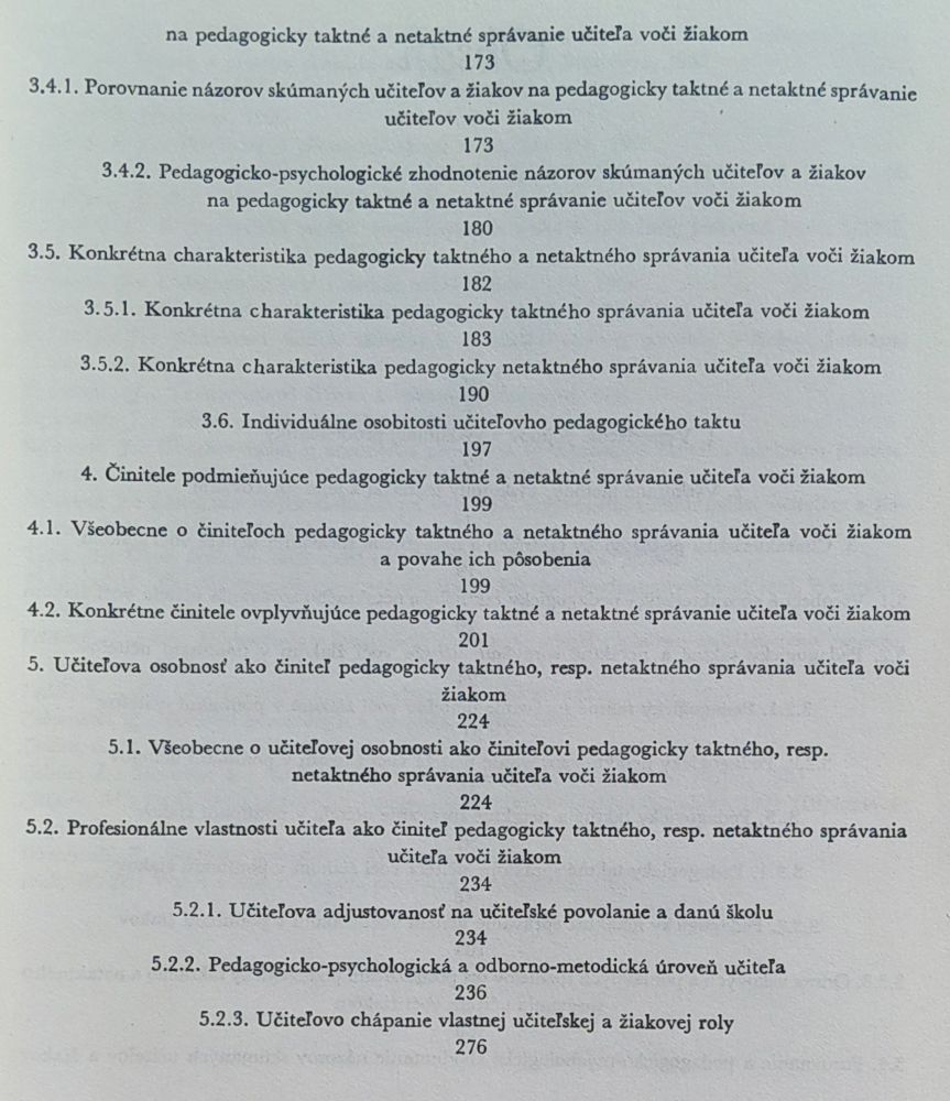 Psychológia učiteľovho pedagogického taktu / Základné pedagogické a psychologické diela
