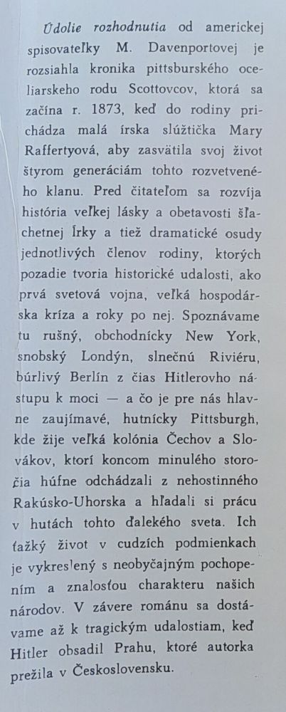 Údolie rozhodnutia 1. 2. 3. / Tvorba národov