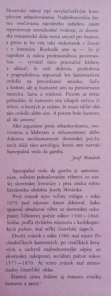 Samopašná Viola Da Gamba / Hviezdoslavova knižnica