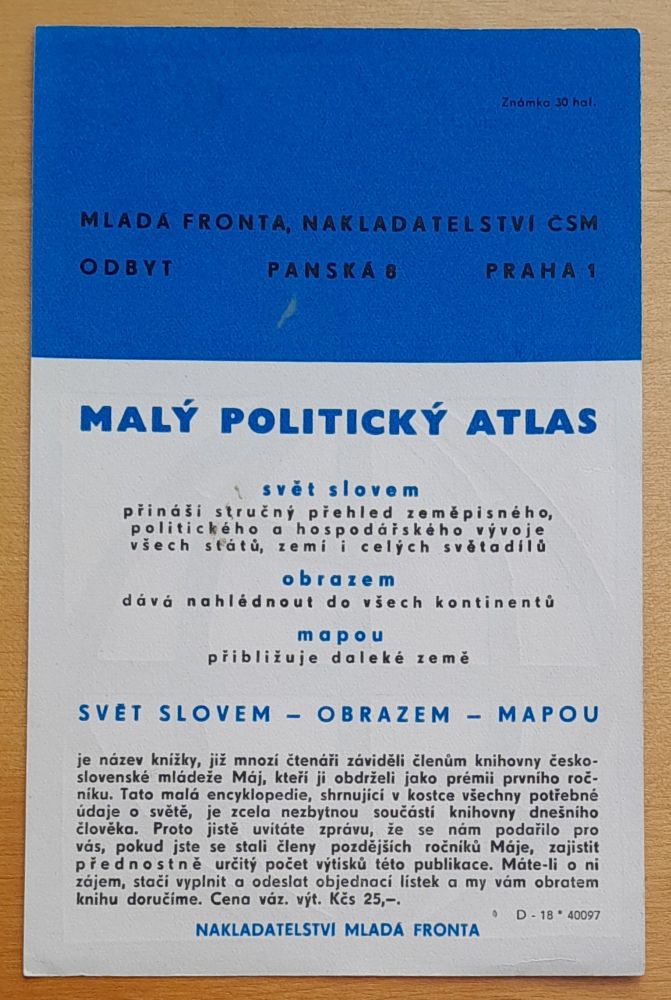 Staré knižné ponukové listy