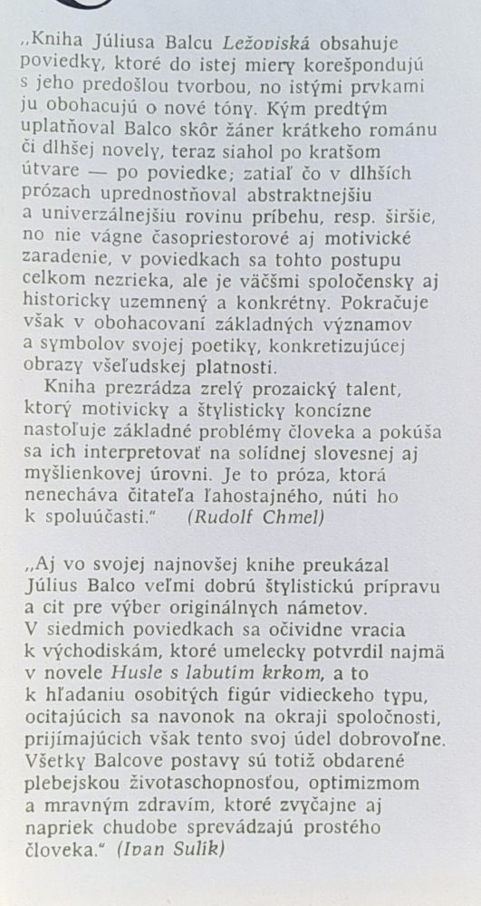 Ležoviská / Edícia ERB