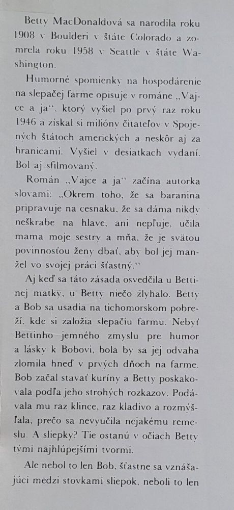 Vajce a ja / Mary a ja / edícia Čajka