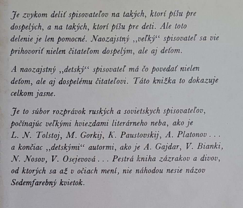 Sedemfarebný kvietok / Rozprávky ruských a sovietskych spisovateľov