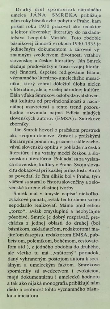 Poézia moja láska / Prvá a druhá kniha spomienok 1920-1930