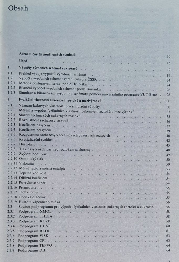 Programování technologických výpočtú v cukrovarnictví
