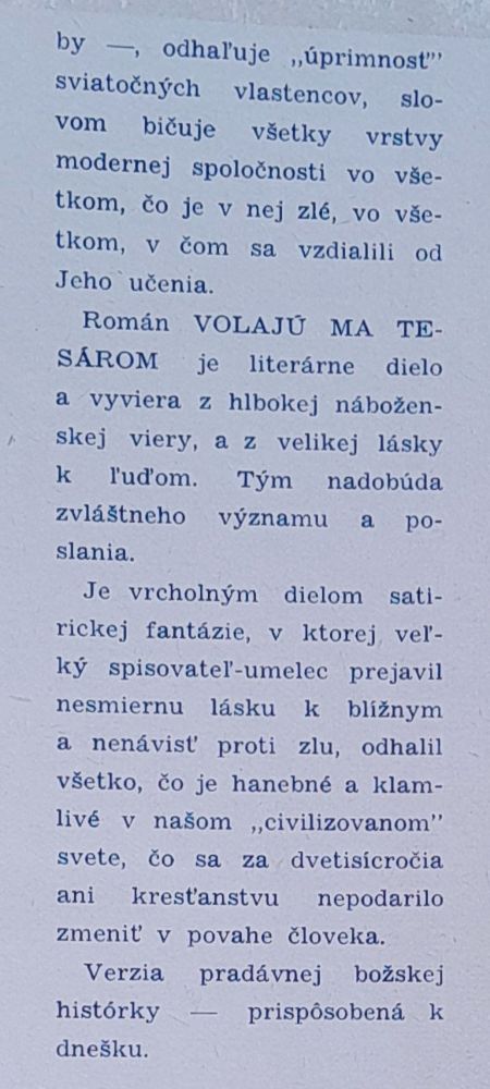 Volajú ma tesárom