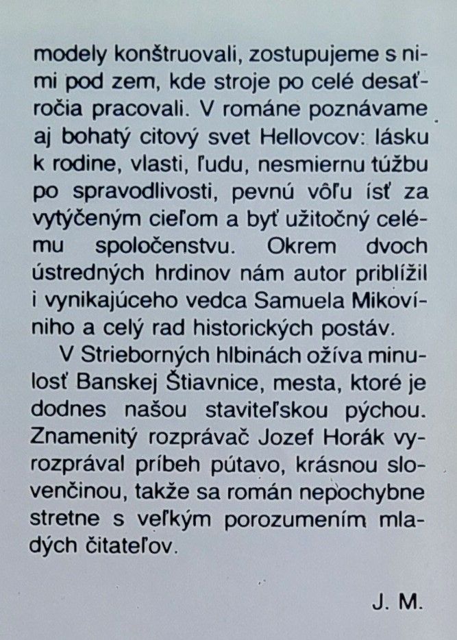 Strieborné hlbiny / Životopisný román