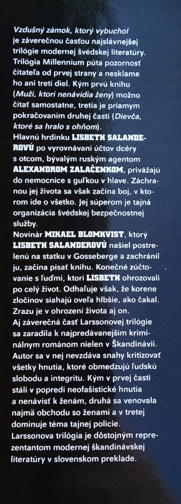 Vzdušný zámok, ktorý vybuchol / Kriminálny román / 3. diel série Millennium