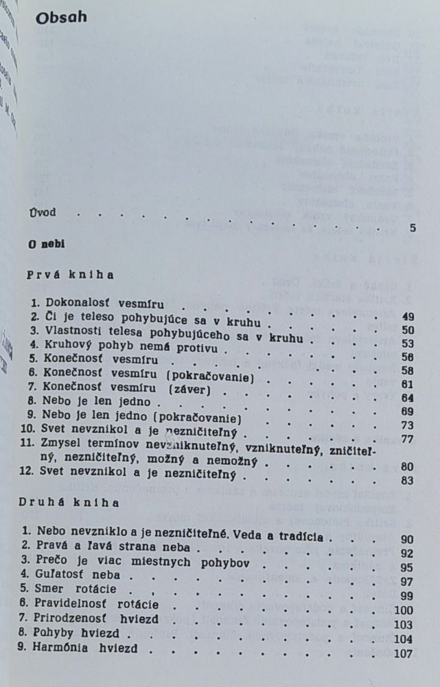O nebi - O vzniku a zániku - Predmarxistická filozofia