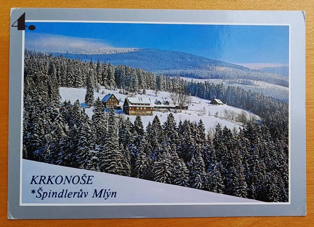 Krkonoše, Špindleruv mlyn, Sněžka - pohľadnice