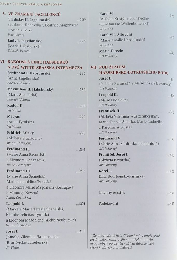 Osudy českých králu a královen, Od Přemyslovce Vratislava II. k Habsburkovi Karlu I.