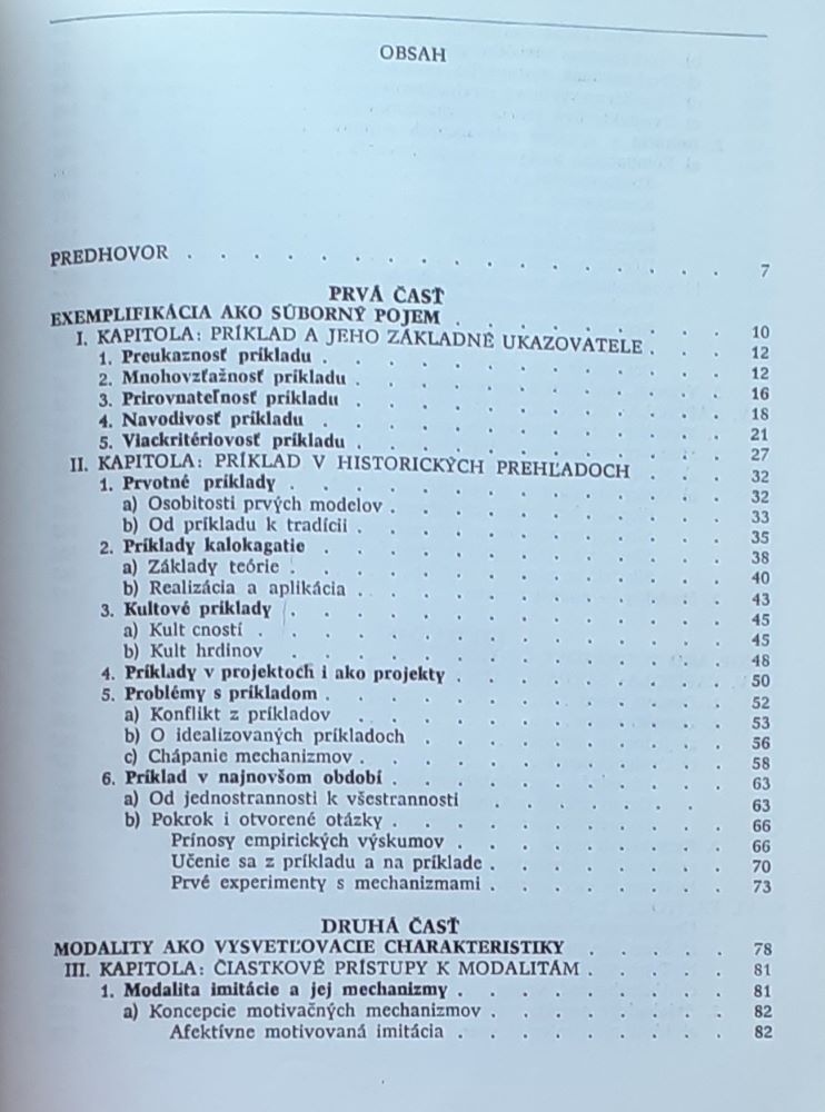 Exemplifikácia / Vzory a modely v živote človeka