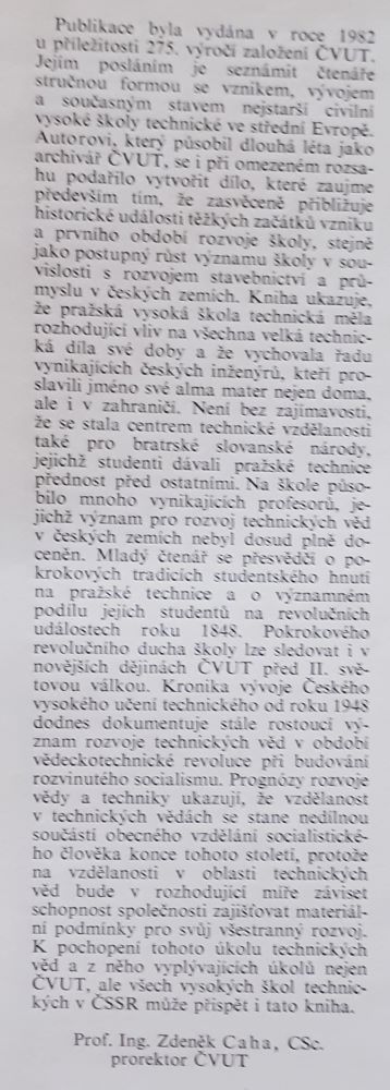 Vznik, vývoj a současnost Českého vysokého učení technického v Praze
