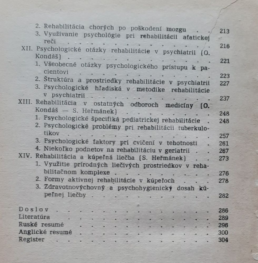 Psychológia v liečebnej rehabilitácii 