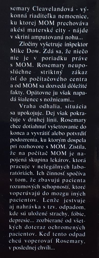 Agónia / thriller z lekárskeho prostredia
