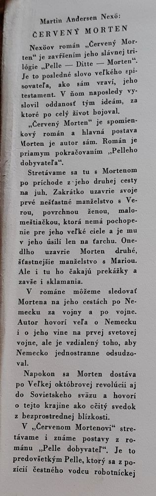 Červený Morten / Spomienkový román