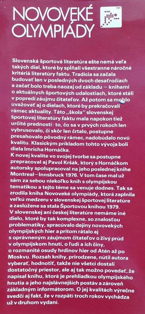 Novoveké olympiády / Olympijské hry a ich hrdinovia od Atén po Moskvu