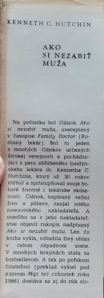 Ako si nezabiť ženu, Ako si nezabiť muža