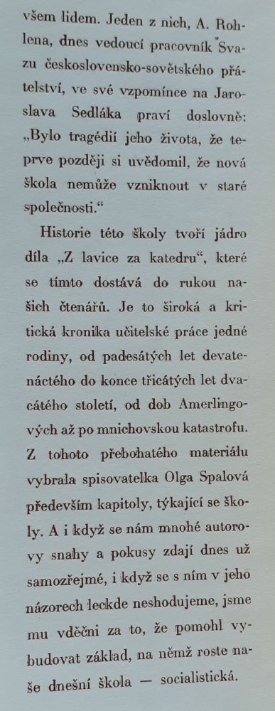Z lavice za katedru / Z pamětí učitele