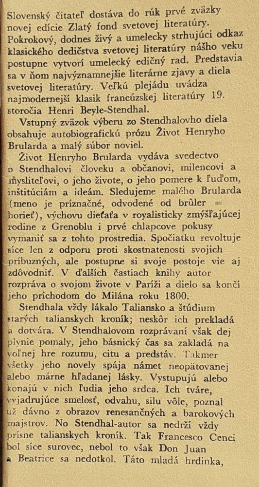 Stendhal I. - IV. - Zlatý fond svetovej literatúry